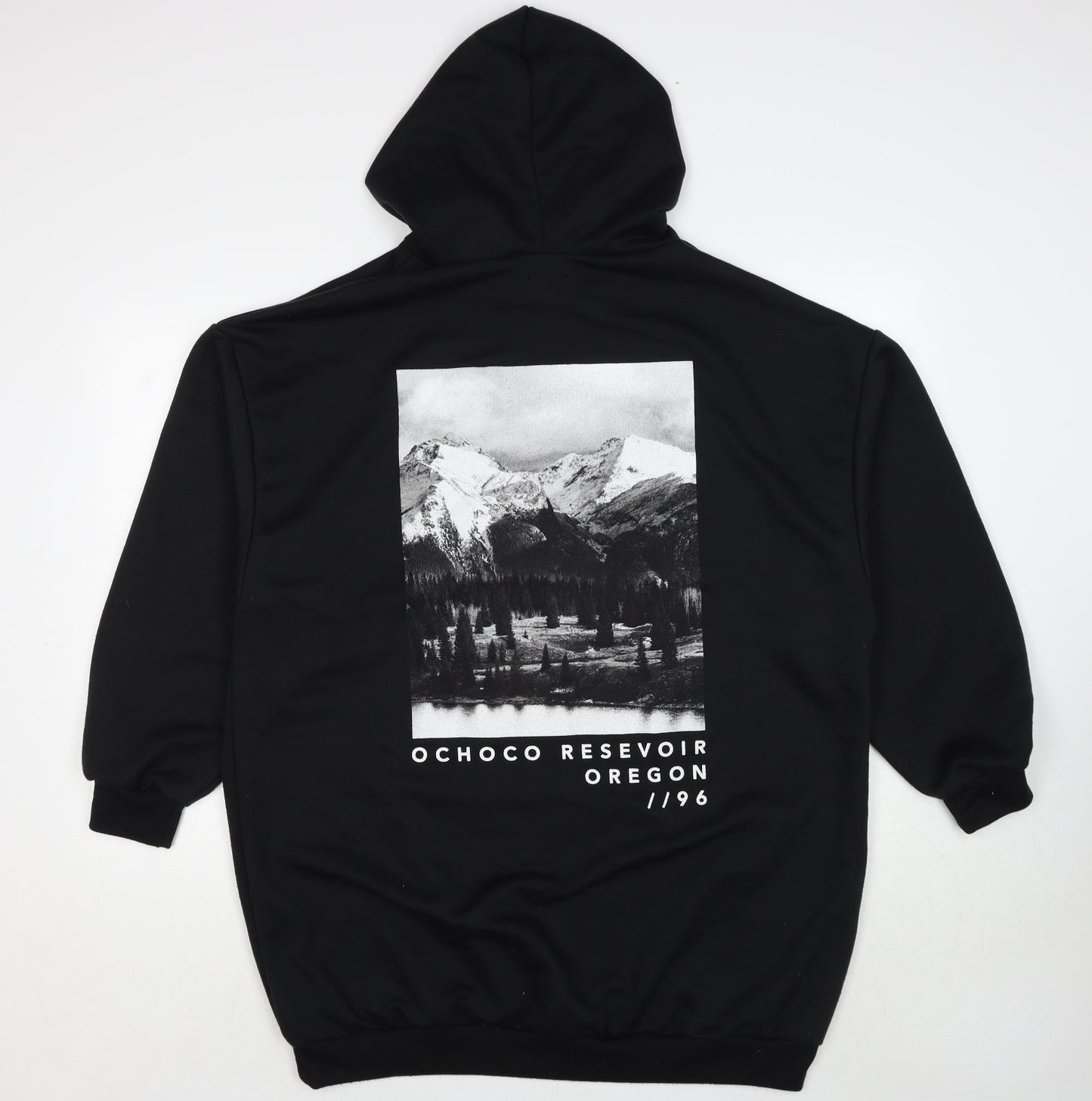 Womens UK Size 10 ASOS Black Pullover Hoodie