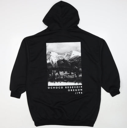 Womens UK Size 10 ASOS Black Pullover Hoodie