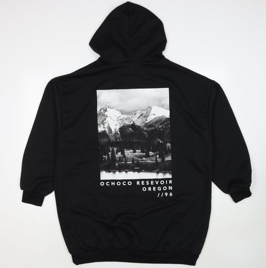 Womens UK Size 10 ASOS Black Pullover Hoodie