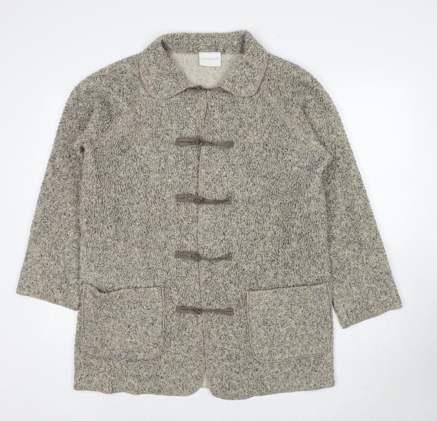 Liz Claiborne Womens Beige Jacket Size M Toggle