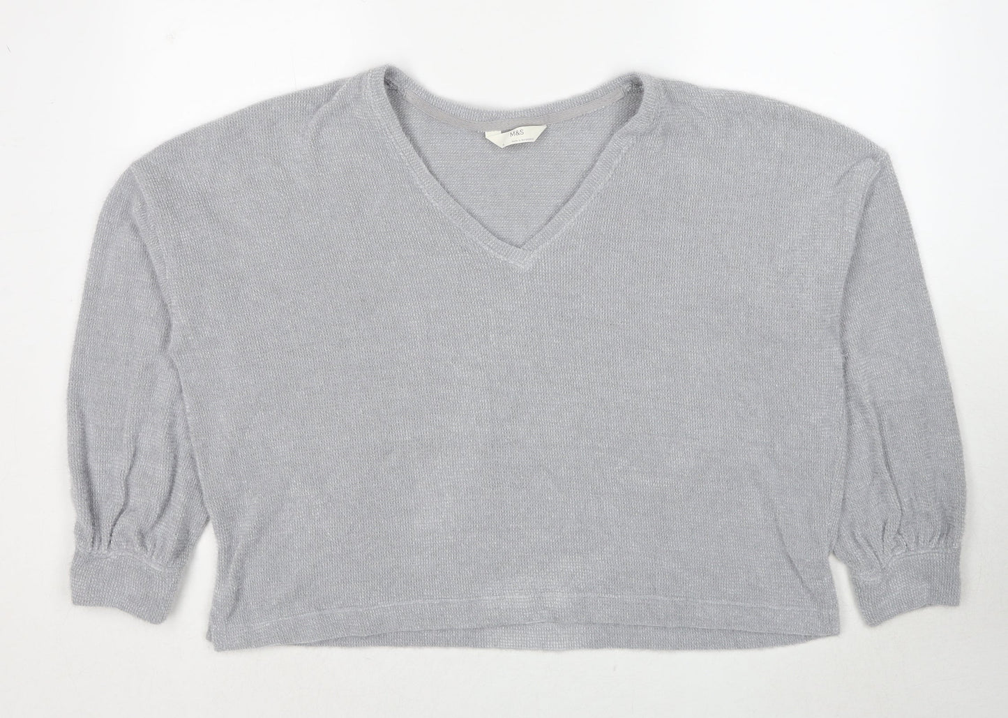 Womens UK Size XL Marks and Spencer Grey Pullover Sweatshirt
