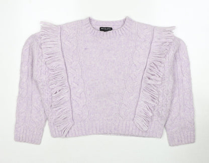 Womens UK Size S Brave Soul Purple Pullover Jumper