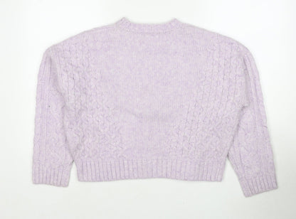 Womens UK Size S Brave Soul Purple Pullover Jumper