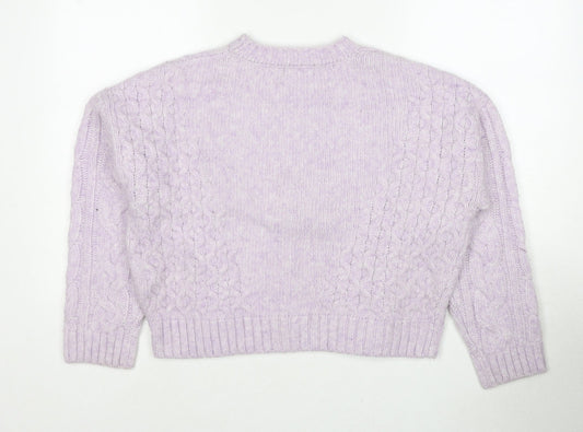 Womens UK Size S Brave Soul Purple Pullover Jumper