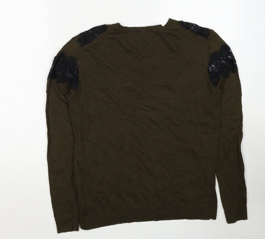 Womens UK Size 10 Warehouse Green Pullover Jumper