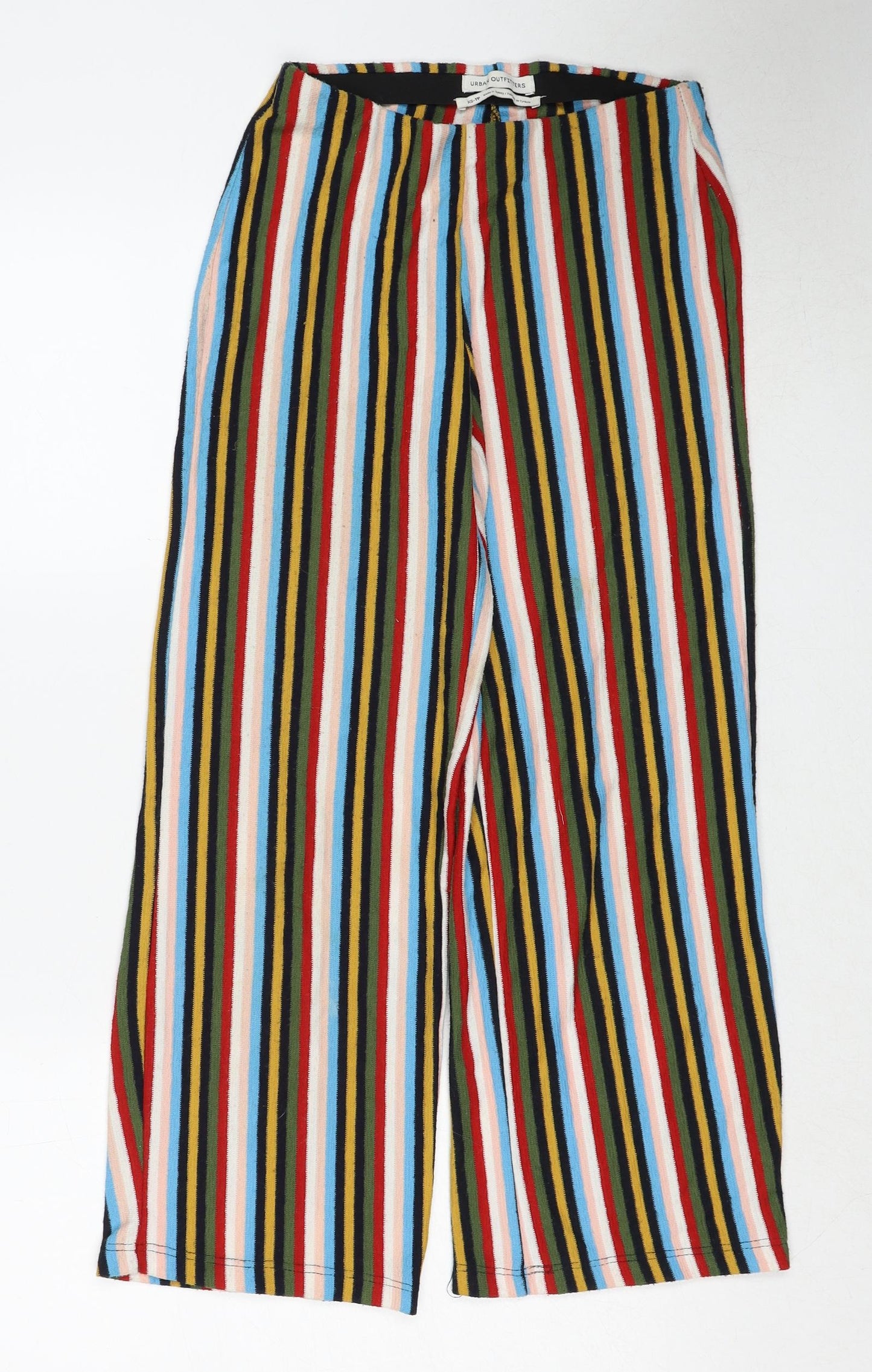 Urban Outfitters Womens Multicoloured Striped Polyester Trousers Size XS Regular