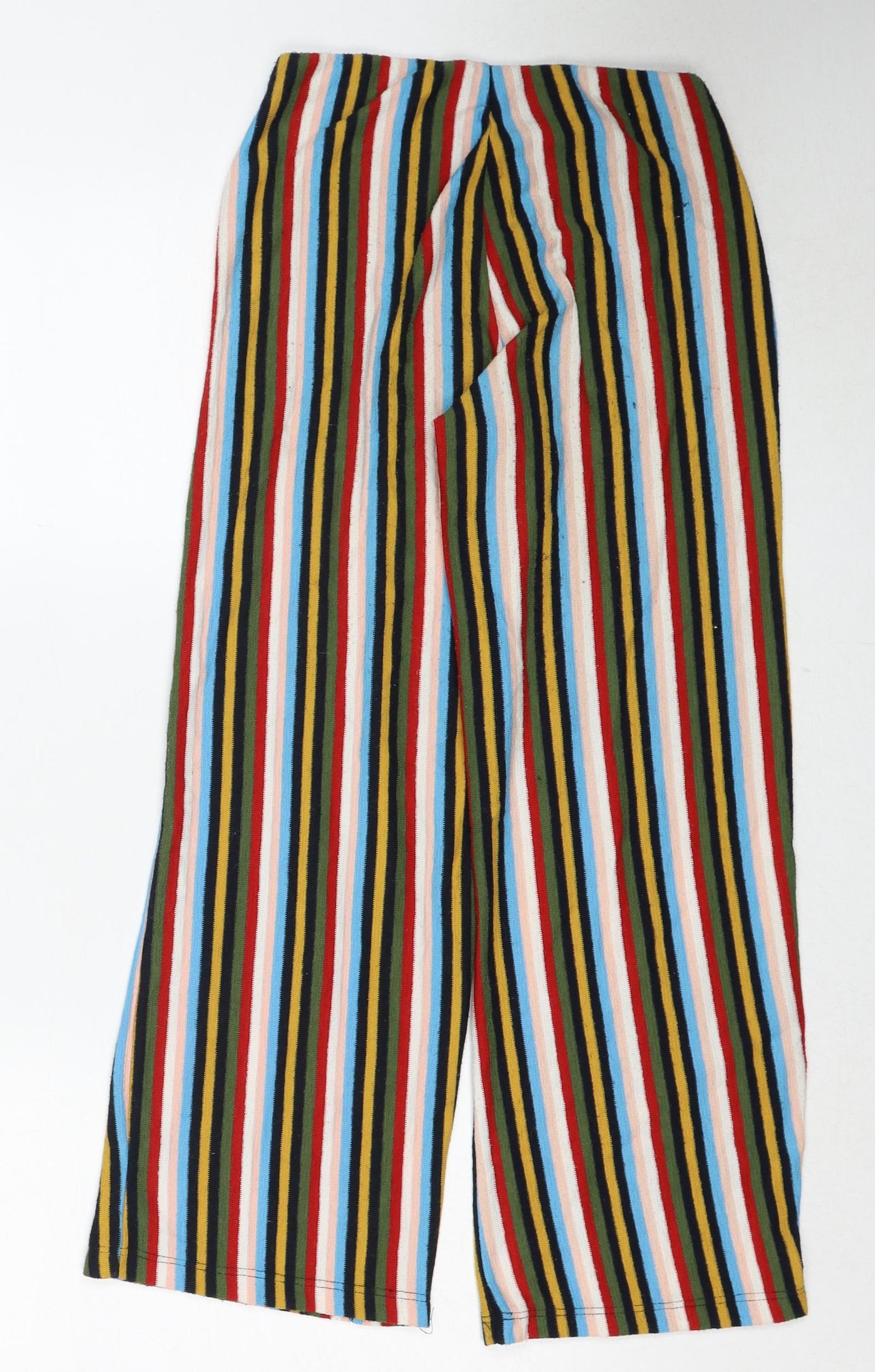 Urban Outfitters Womens Multicoloured Striped Polyester Trousers Size XS Regular