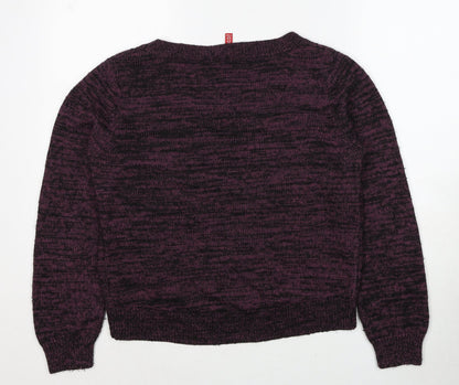 Womens UK Size 12 Divided by H&M Purple Pullover Jumper