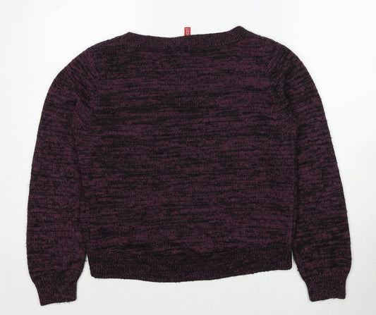 Womens UK Size 12 Divided by H&M Purple Pullover Jumper