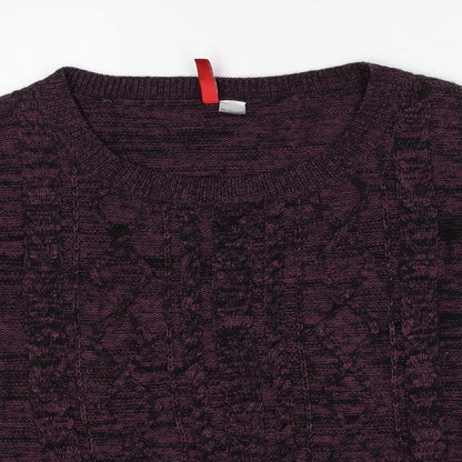 Womens UK Size 12 Divided by H&M Purple Pullover Jumper