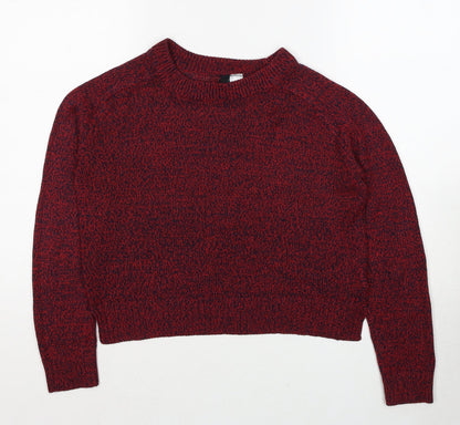 Womens UK Size XS Divided by H&M Red Pullover Jumper