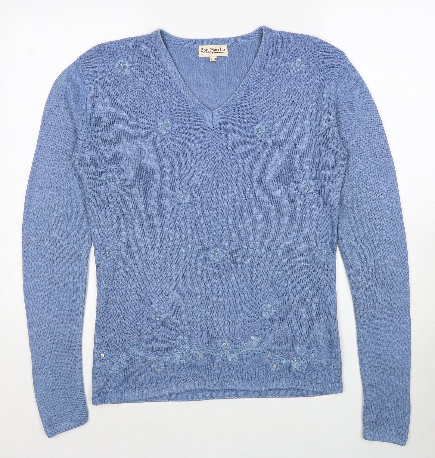 Womens UK Size S Bonmarché Blue Pullover Jumper