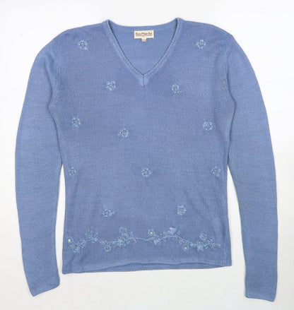 Womens UK Size S Bonmarché Blue Pullover Jumper