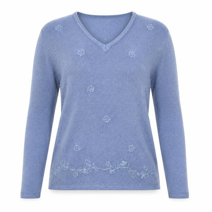 Womens UK Size S Bonmarché Blue Pullover Jumper