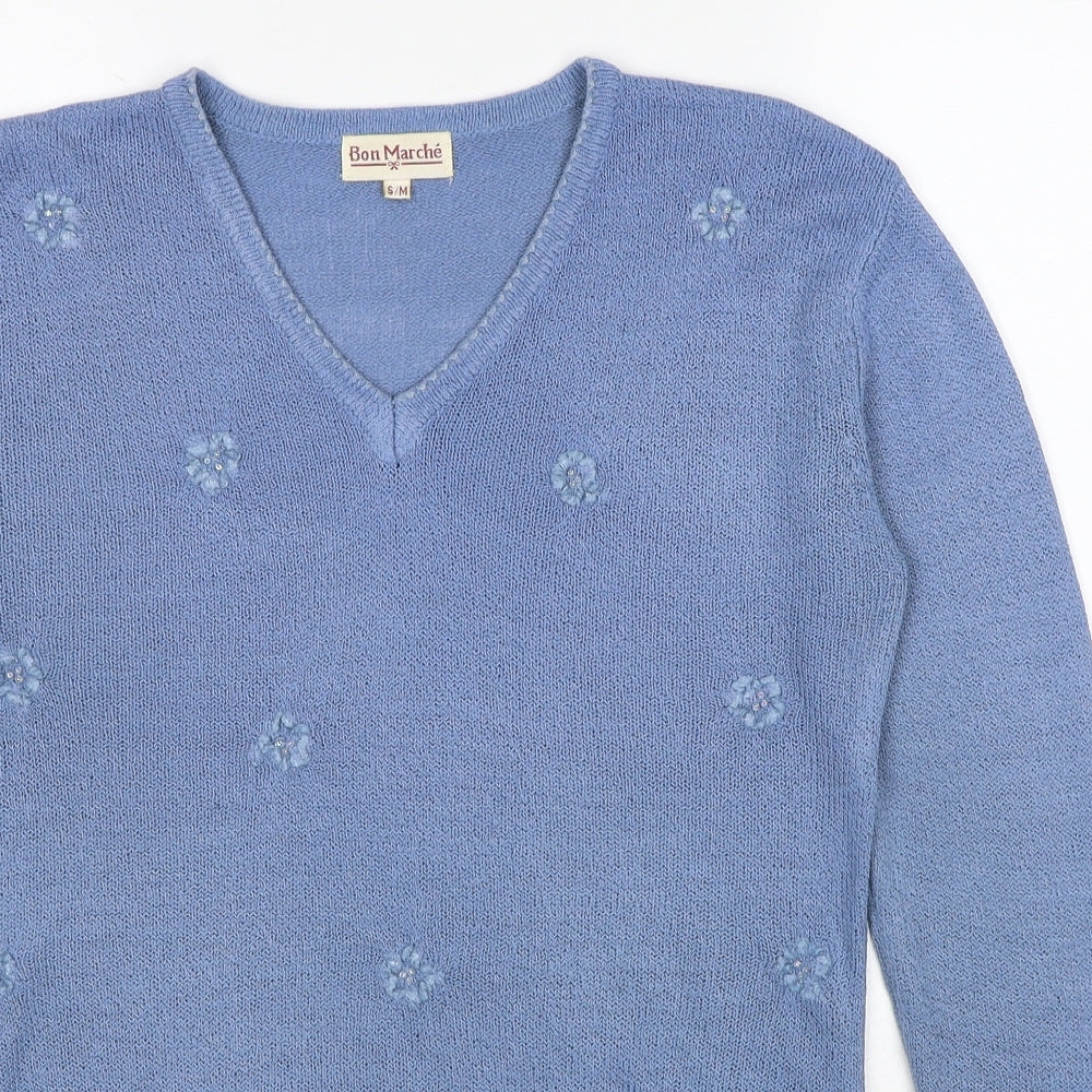 Womens UK Size S Bonmarché Blue Pullover Jumper