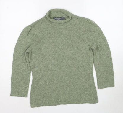 Coercion London Womens Green Crew Neck Nylon Pullover Jumper Size M