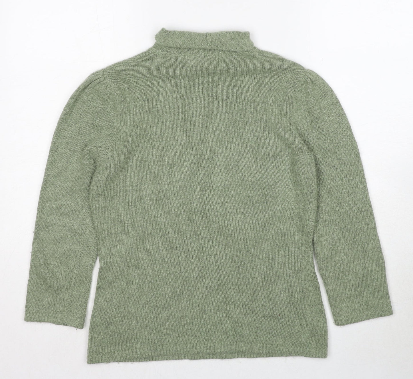 Coercion London Womens Green Crew Neck Nylon Pullover Jumper Size M