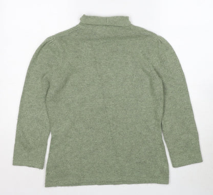 Coercion London Womens Green Crew Neck Nylon Pullover Jumper Size M