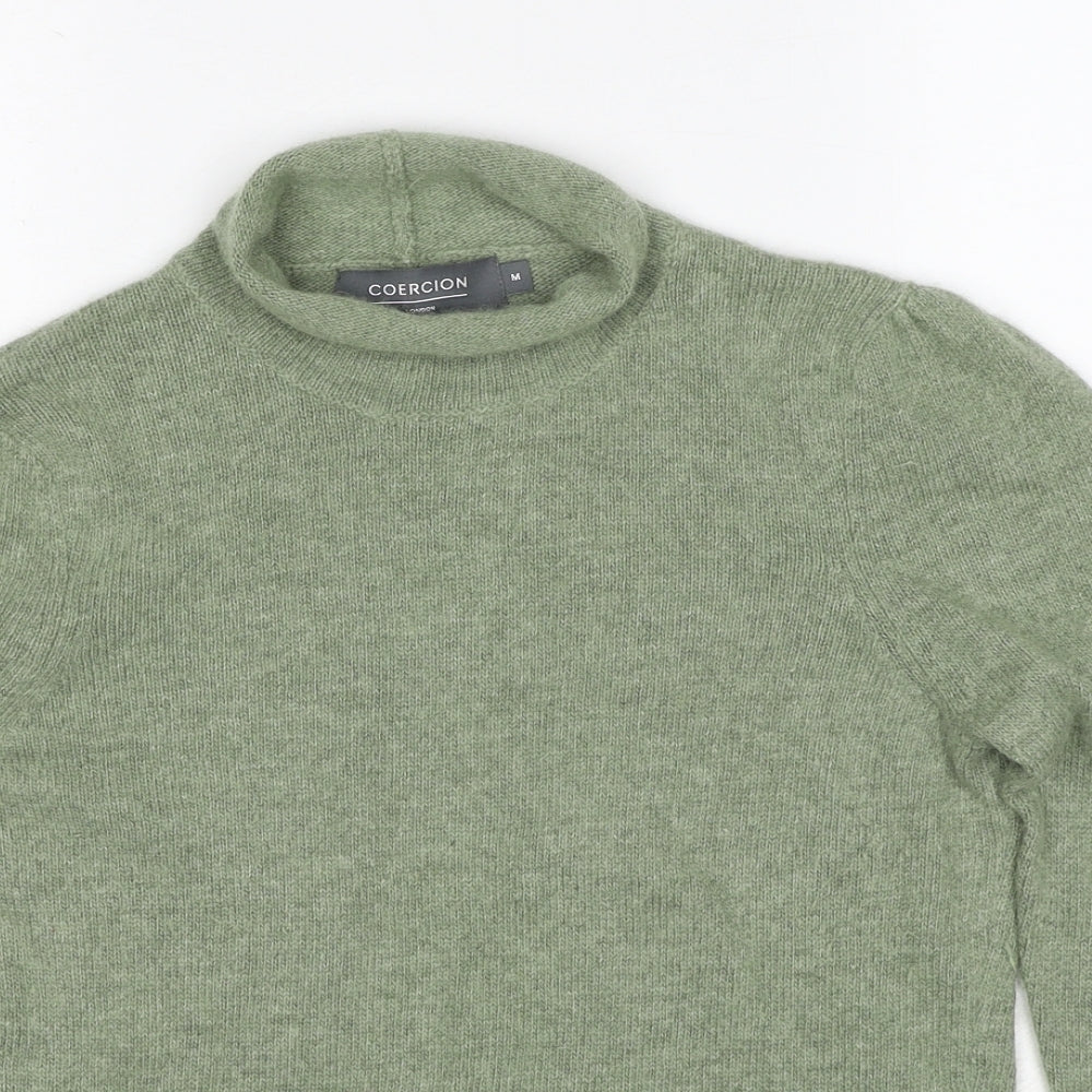 Coercion London Womens Green Crew Neck Nylon Pullover Jumper Size M