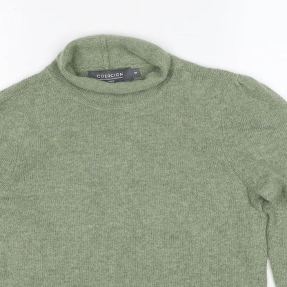 Coercion London Womens Green Crew Neck Nylon Pullover Jumper Size M