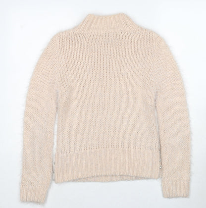 Womens UK Size 6 Miss Selfridge Beige Pullover Jumper