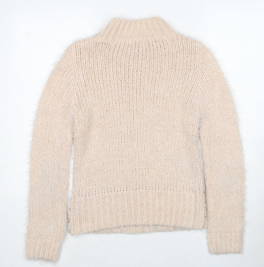 Womens UK Size 6 Miss Selfridge Beige Pullover Jumper