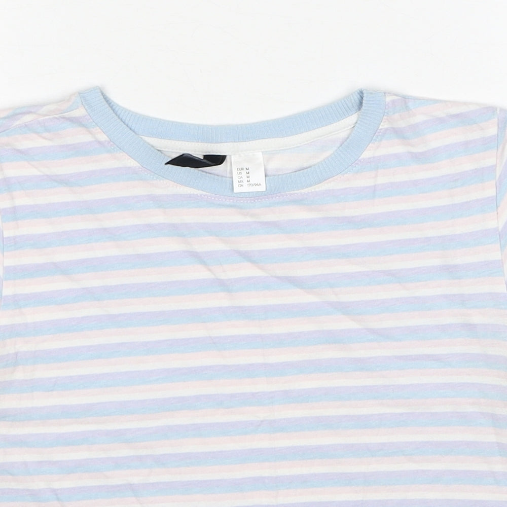 Womens UK Size M Divided by H&M Multicoloured Basic T-Shirt