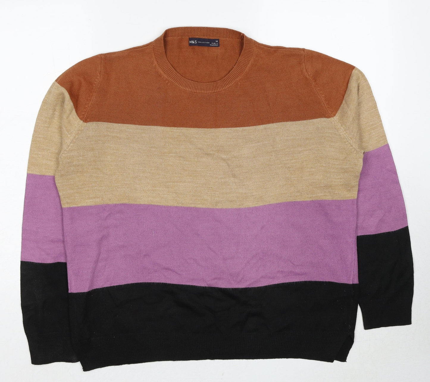 Womens UK Size 14 Marks and Spencer Multicoloured Pullover Jumper