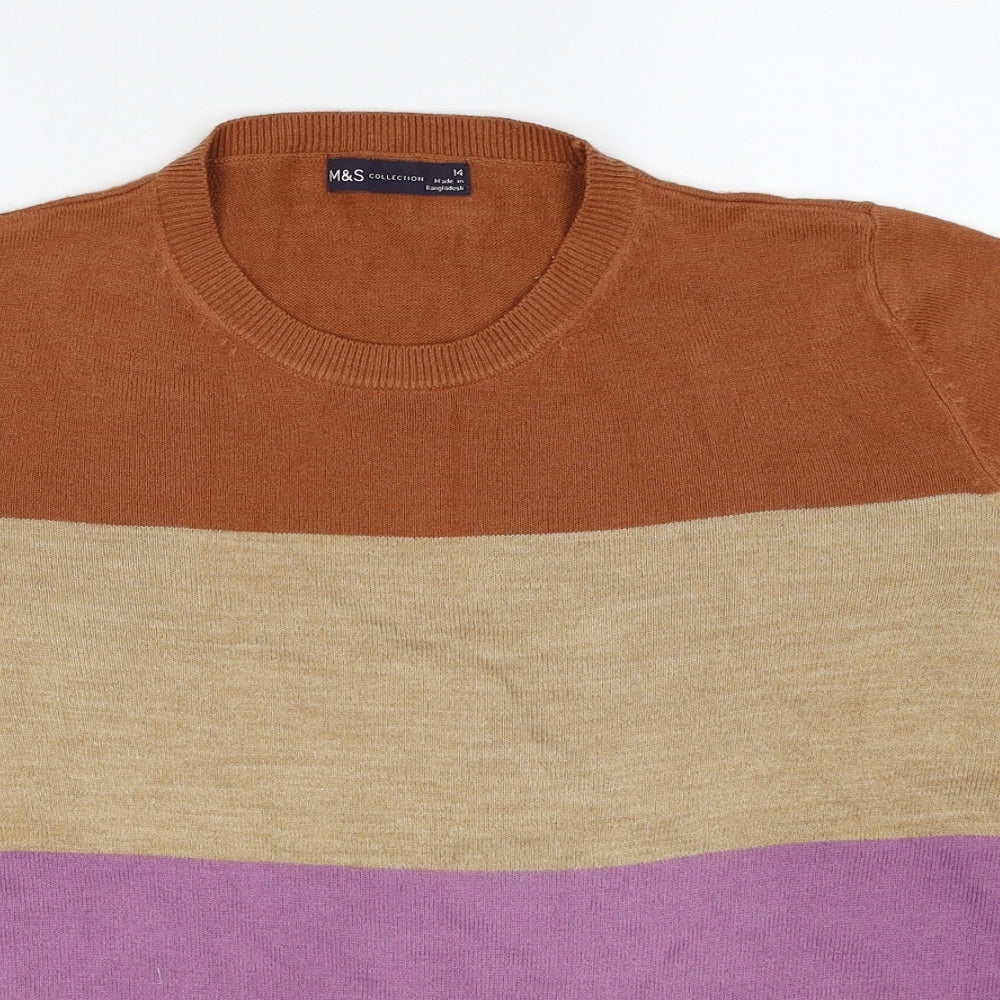 Womens UK Size 14 Marks and Spencer Multicoloured Pullover Jumper