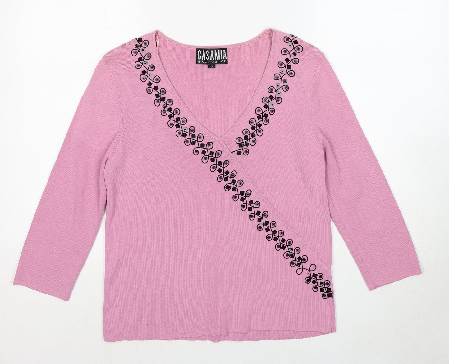 Womens UK Size S Casamia Pink Pullover Jumper