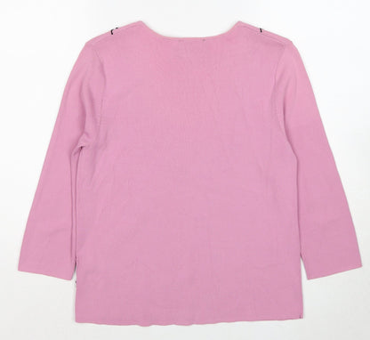 Womens UK Size S Casamia Pink Pullover Jumper