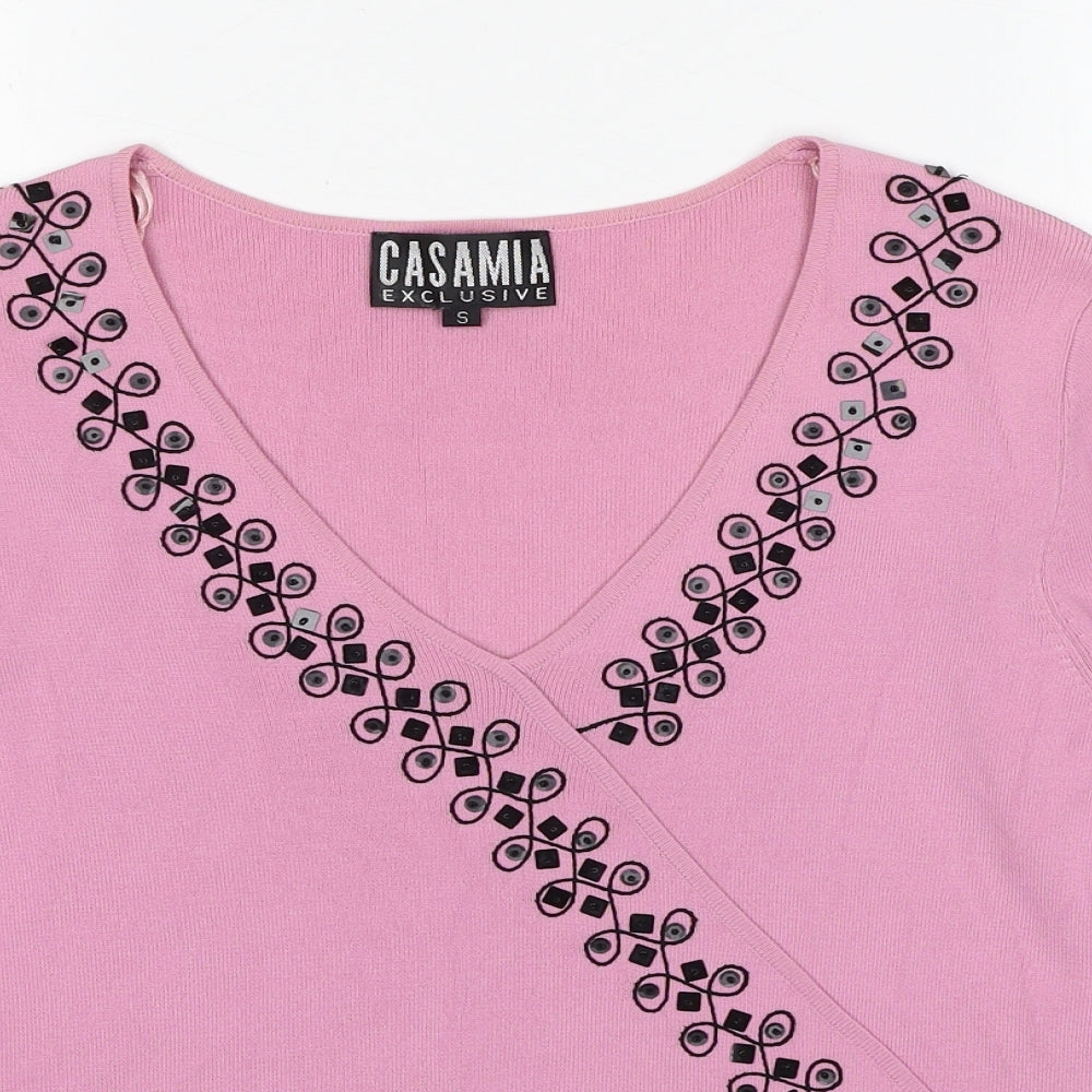 Womens UK Size S Casamia Pink Pullover Jumper