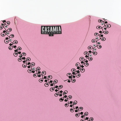 Womens UK Size S Casamia Pink Pullover Jumper