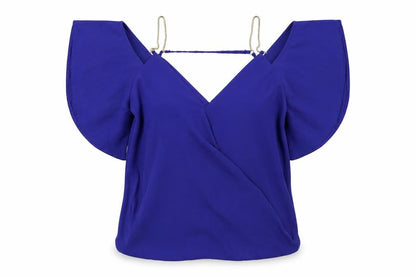 Womens UK Size 8 New Look Blue Basic Blouse