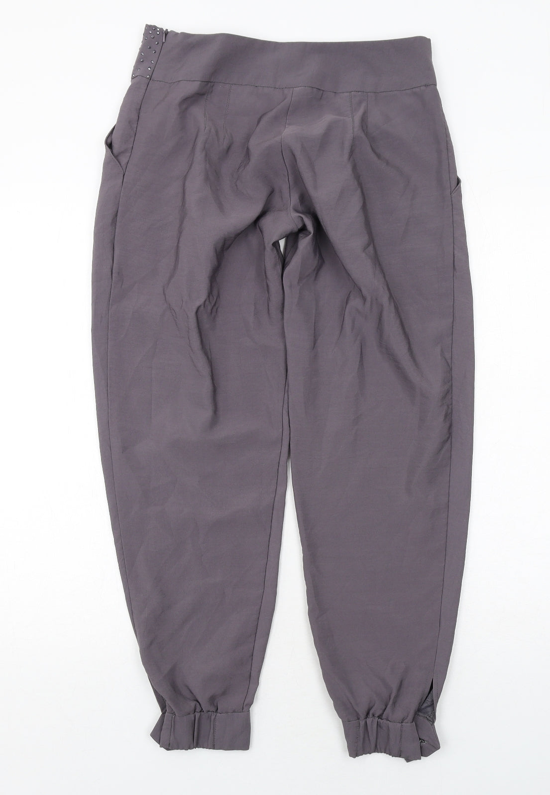 New Look Womens Grey Polyester Harem Trousers Size 8 Regular Zip