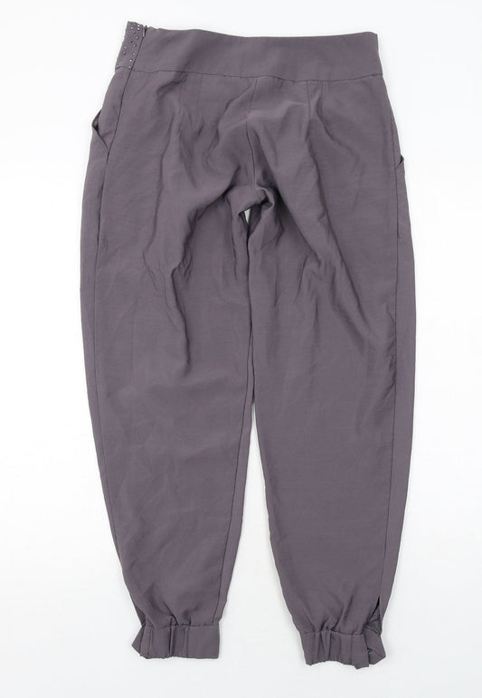 New Look Womens Grey Polyester Harem Trousers Size 8 Regular Zip