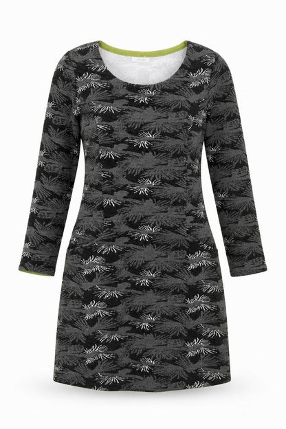 Adini Womens Grey Geometric Polyester Sheath Size XS Scoop Neck Pullover