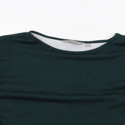 Dorothy Perkins Womens Green Polyester Basic Blouse Size 14 Boat Neck - Layered
