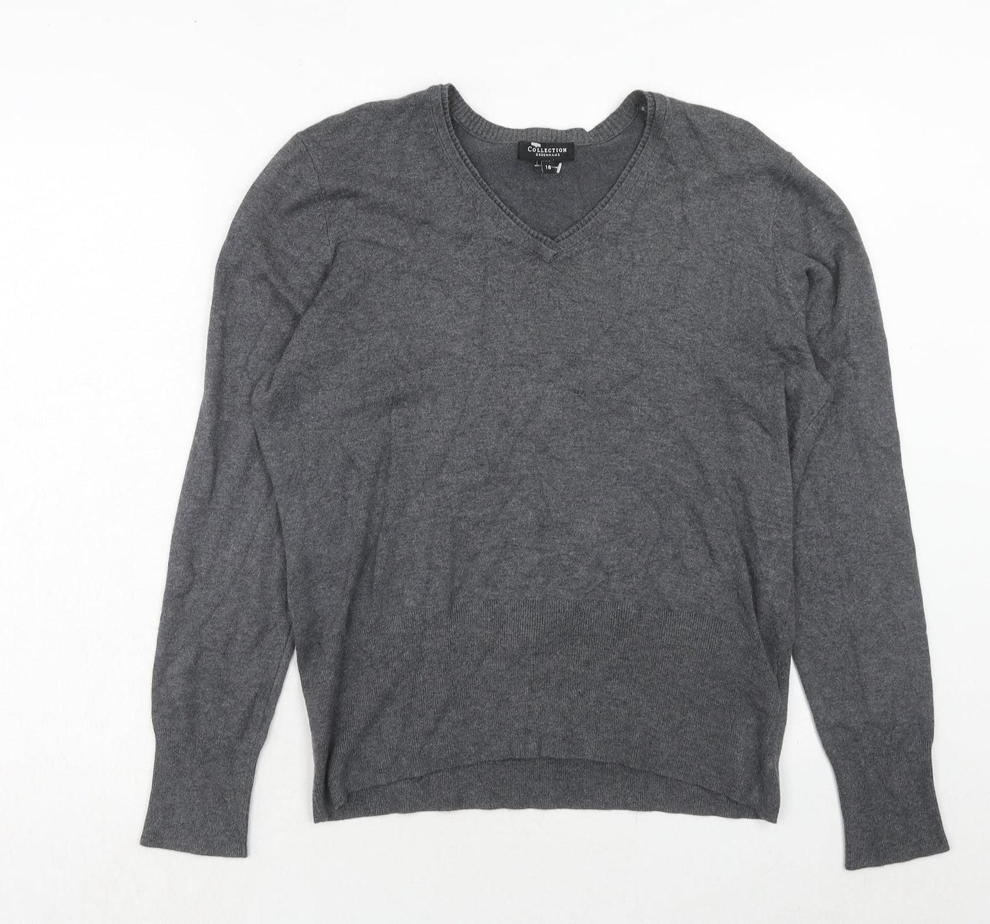 Womens UK Size 18 Debenhams Grey Pullover Jumper