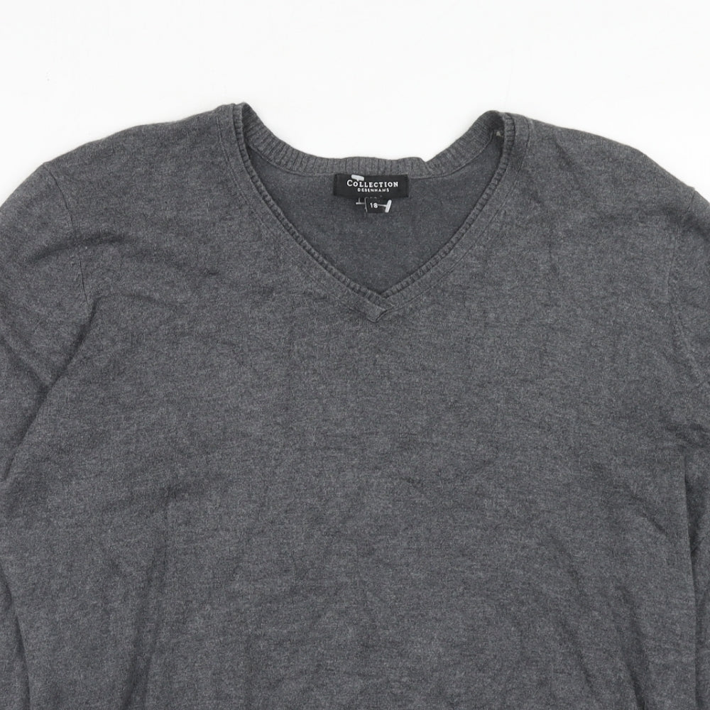 Womens UK Size 18 Debenhams Grey Pullover Jumper