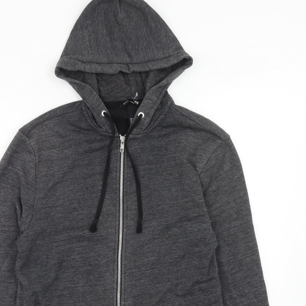 Mens UK Size XS H&M Grey Full Zip Sweatshirt