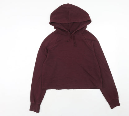 New Look Womens Purple Cotton Pullover Hoodie Size 12 Pullover