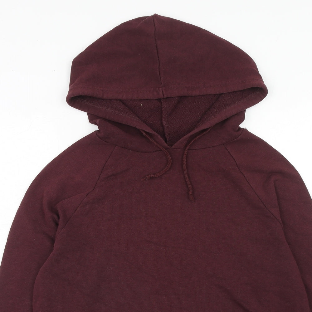 New Look Womens Purple Cotton Pullover Hoodie Size 12 Pullover
