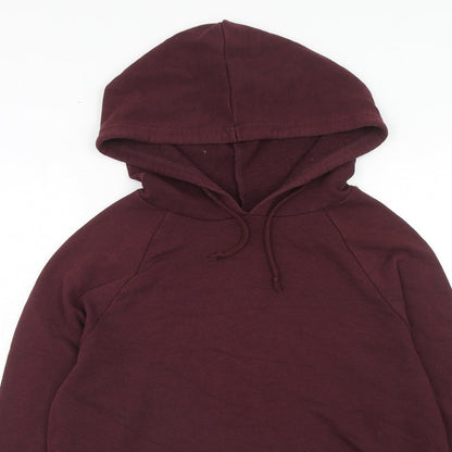 New Look Womens Purple Cotton Pullover Hoodie Size 12 Pullover