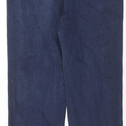 Per Una Womens Blue Cotton Skinny Jeans Size 8 Regular Zip