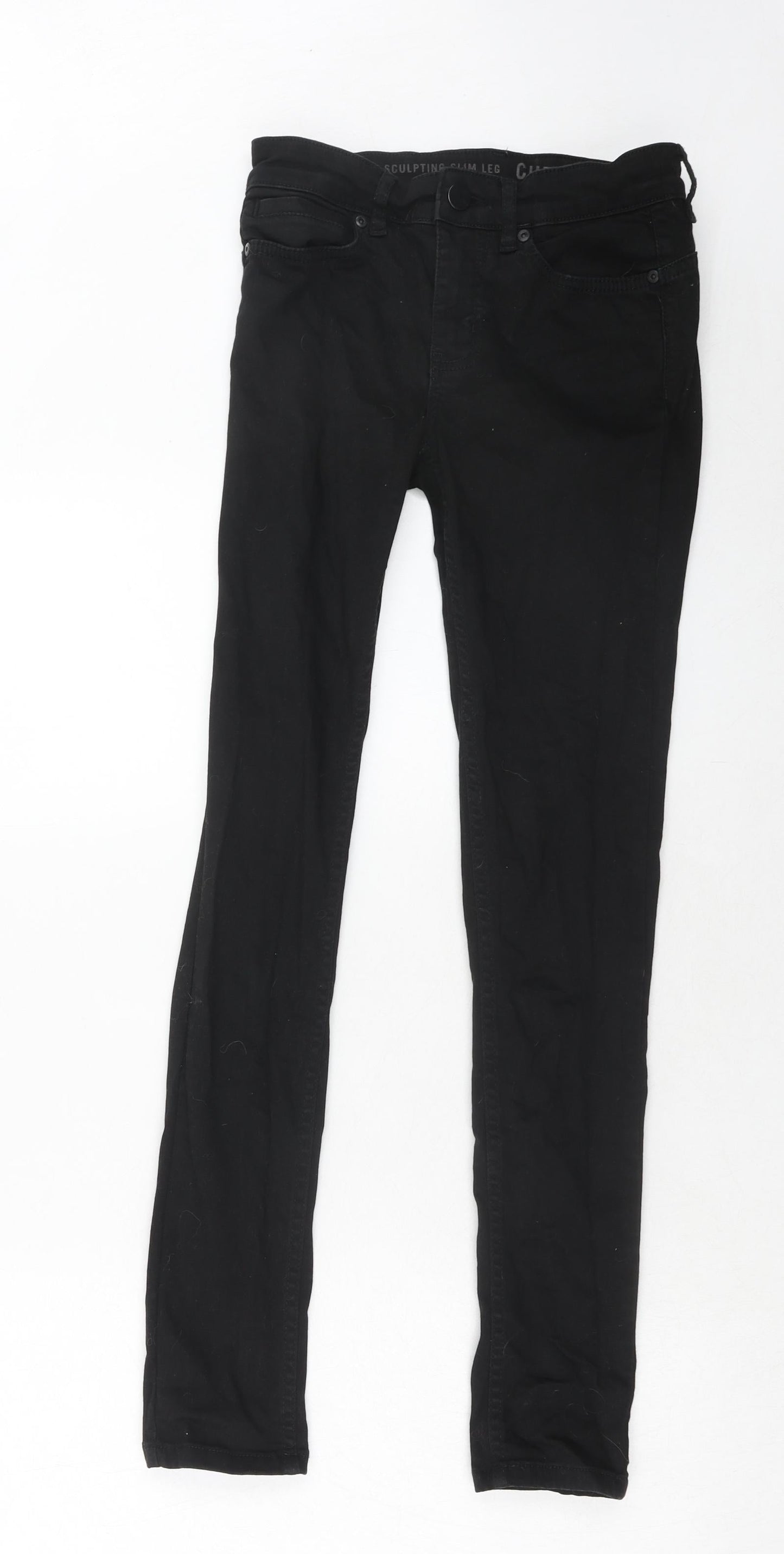 Oasis Womens Black Cotton Skinny Jeans Size 8 Regular Zip