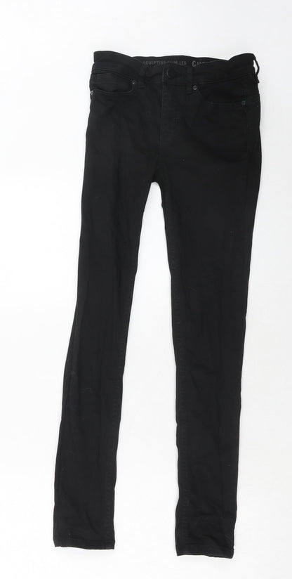 Oasis Womens Black Cotton Skinny Jeans Size 8 Regular Zip