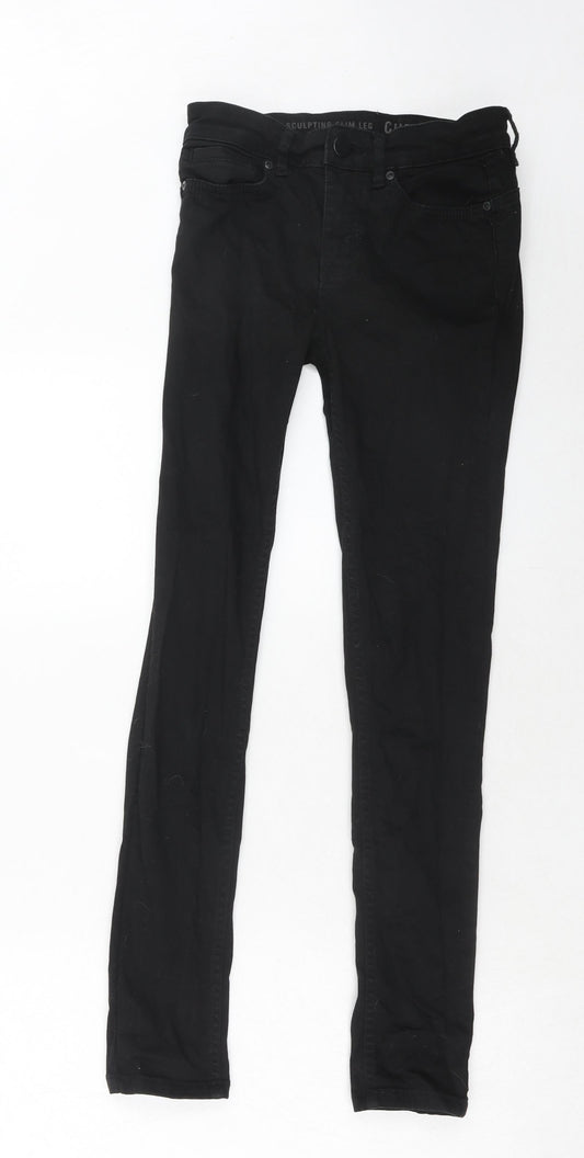 Oasis Womens Black Cotton Skinny Jeans Size 8 Regular Zip