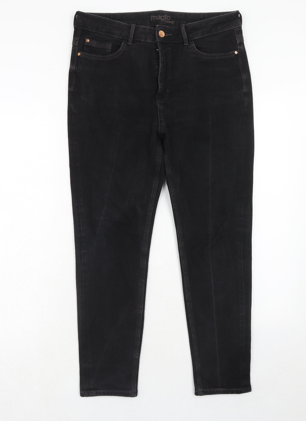Womens UK Size 32 in Marks and Spencer Regular Fit Skinny Black Jeans