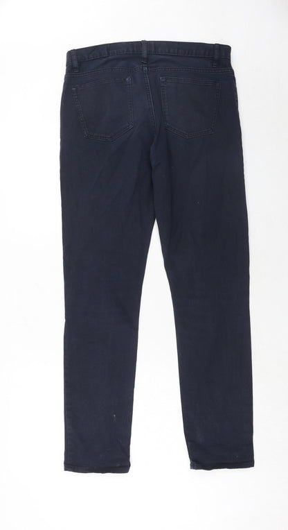 H&M Mens Blue Cotton Straight Jeans Size 31 in Slim Zip